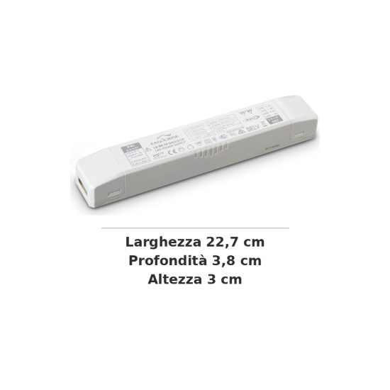Ideal lux mapa alimentatore dimmerabile dali/push 80w 24v per rosoni led cloud e drop