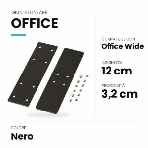 Ideal lux office giunto lineare per lampadari office wide nero