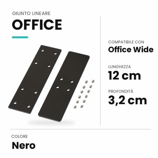 Ideal lux office giunto lineare per lampadari office wide nero