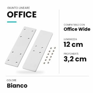 Ideal lux office giunto lineare per lampadari office wide bianco