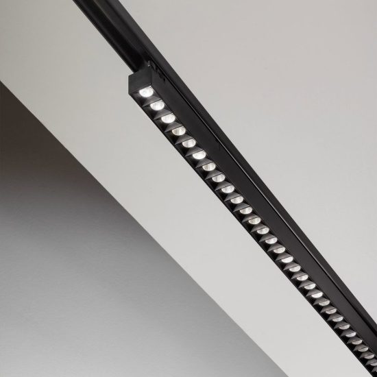 Ideal lux display lineare per binario trifase led 26w 4000k 106,5cm fascio stretto dali nero