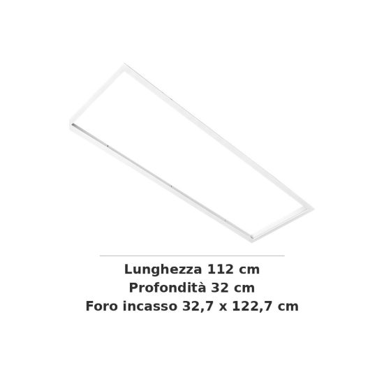 Ideal lux led panel cornice da incasso 30x120cm per pannelli led