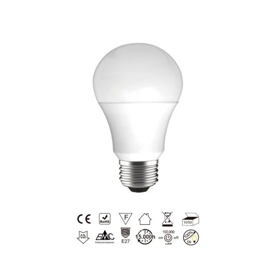Lampadina led e27 a goccia 10w 3000k bianca