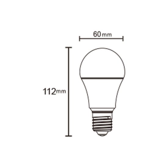 Lampadina led e27 a goccia 10w 3000k bianca