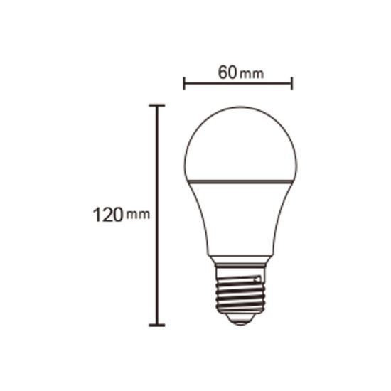 Lampadina led e27 a goccia 14w 3000k bianca