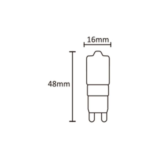 Lampadina led g9 a capsula 2,5w 2700k dimmerabile bianca