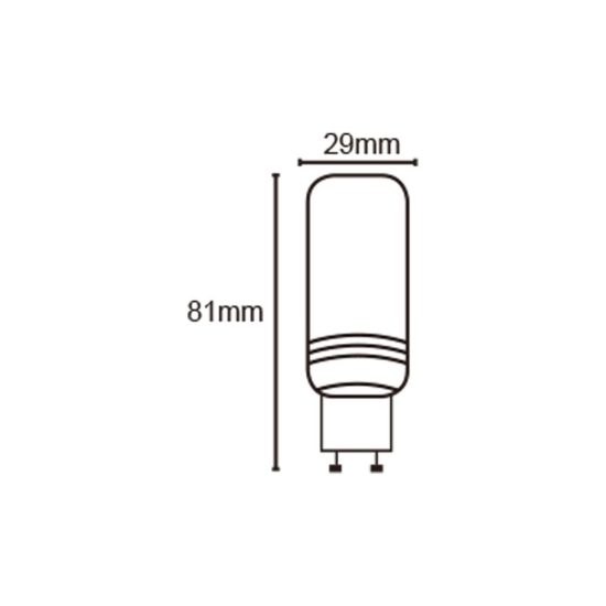 Lampadina led gu10 a pannocchia 4w 3000k bianca