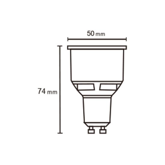 Lampadina led gu10 spot 9w 4000k bianca