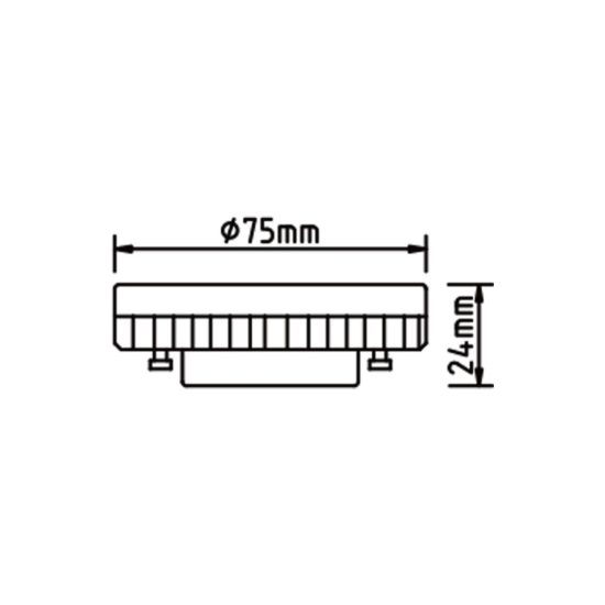 Lampadina led gx53 a disco 9w 4000k bianca