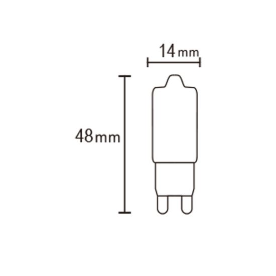 Lampadina led g9 a capsula in vetro 2,5w 4000k trasparente