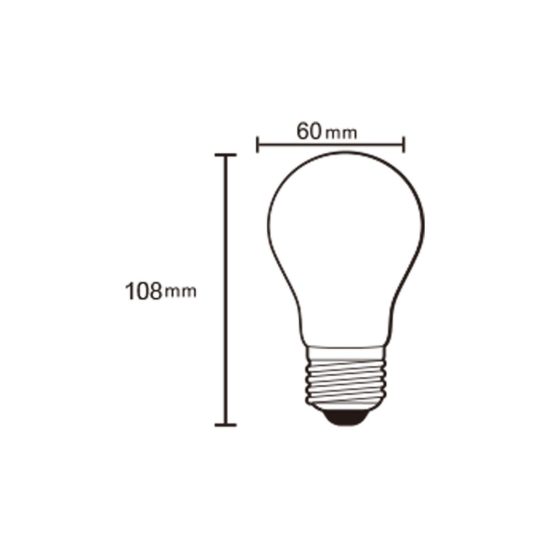 Lampadina led e27 a goccia opale 9w 4000k bianca