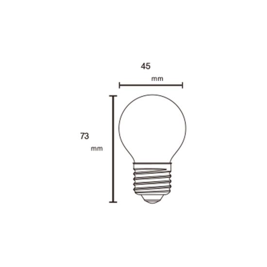 Lampadina led e27 a sfera opale 6,5w 4000k bianca