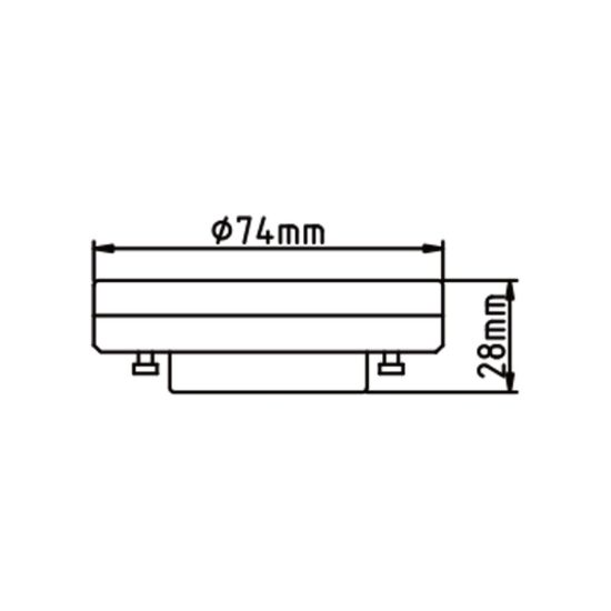 Lampadina led gx53 a disco 12w 3000k bianca