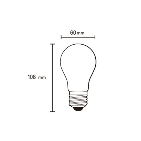 Lampadina led e27 a goccia opale 12w 3000k dimmerabile bianca