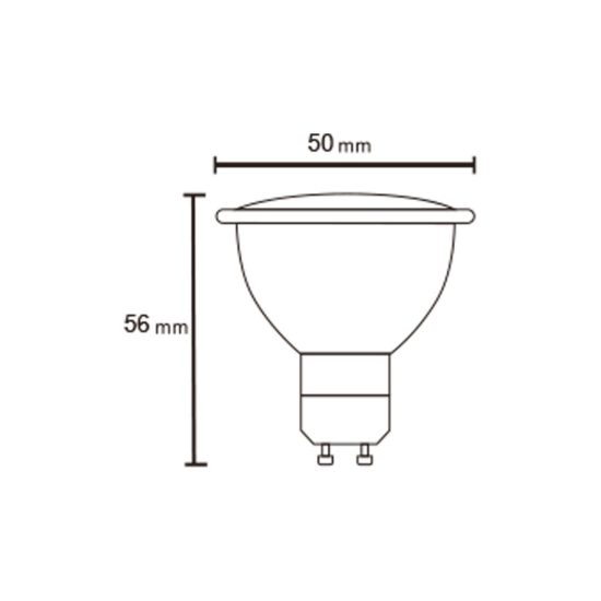 Lampadina led gu10 spot 7w 4000k bianca