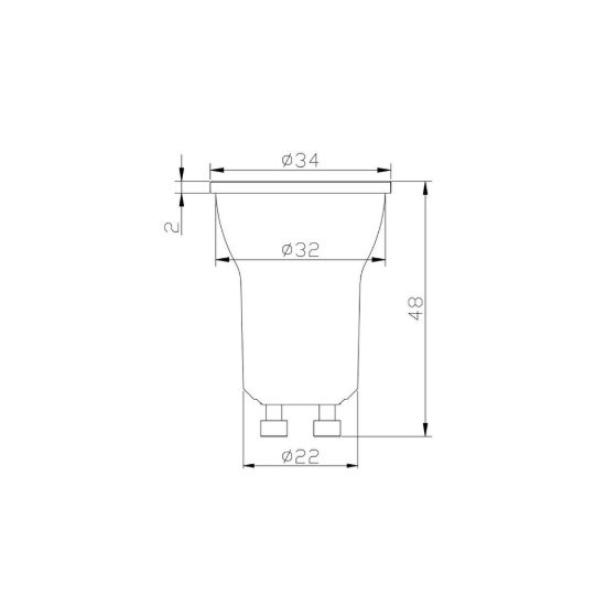 Lampadina led gu10 mini spot 35mm 4w 4000k bianca