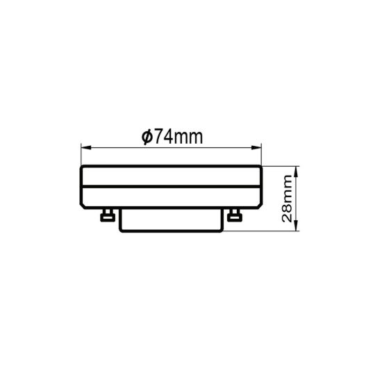 Lampadina led gx53 a disco 12w 4000k dimmerabile bianca