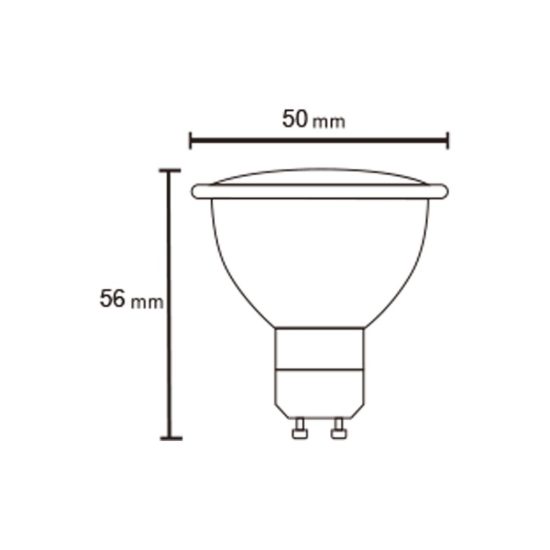 Lampadina led gu10 spot 8w 3000k fascio 100° bianca