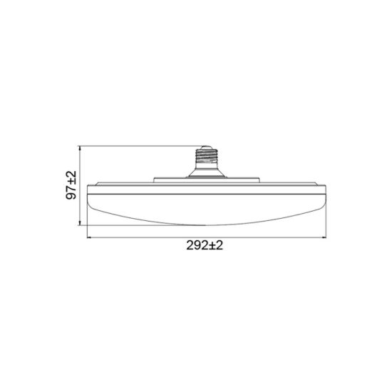 Lampadina led e27 a disco ufo 29cm 30w cct 2700k 3200k 4000k bianca