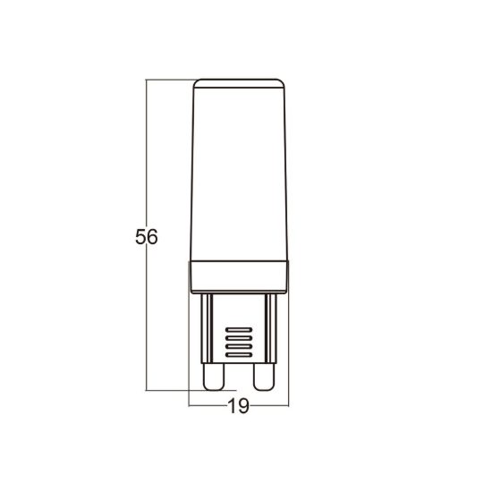 Lampadina led g9 a capsula 4,5w 4000k bianca