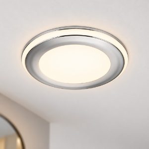Faretto da incasso per cartongesso per soggiorno led 5w 3000k tripla accensione rotondo cromo