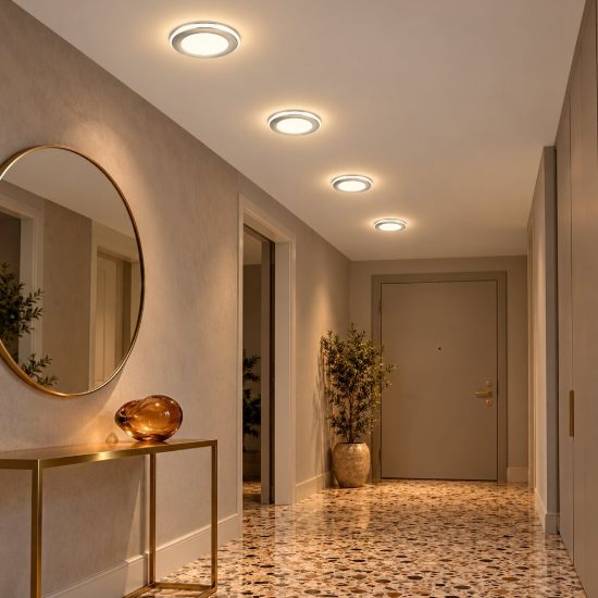 Faretto da incasso per cartongesso per soggiorno led 5w 3000k tripla accensione rotondo cromo