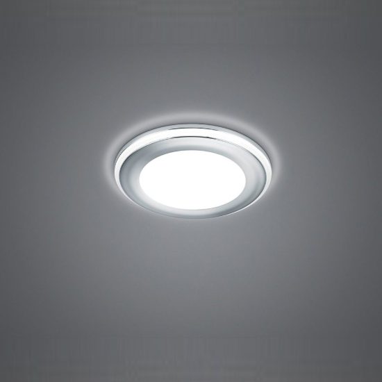 Faretto da incasso per cartongesso per soggiorno led 5w 3000k tripla accensione rotondo cromo