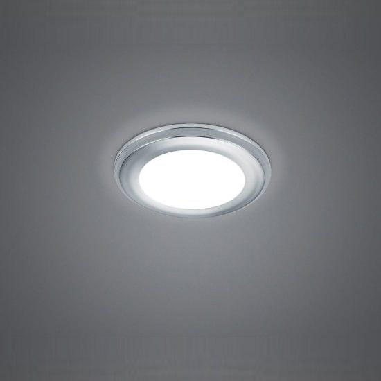 Faretto da incasso per cartongesso per soggiorno led 5w 3000k tripla accensione rotondo cromo