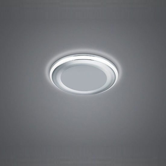 Faretto da incasso per cartongesso per soggiorno led 5w 3000k tripla accensione rotondo cromo