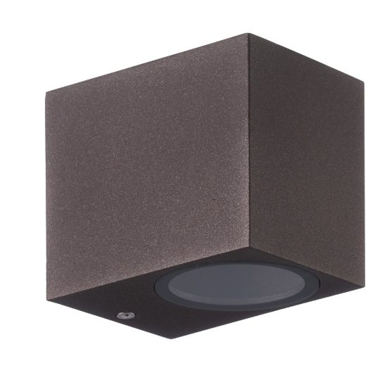 Applique da esterno gu10 corten ip54 squadrata