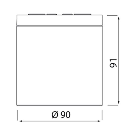 Faretto da esterno soffitto ip54 gu10 9cm moderno bianco tondo