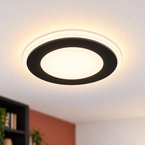 Faretto da incasso per cartongesso per cucina led 5w 3000k tripla accensione rotondo nero opaco