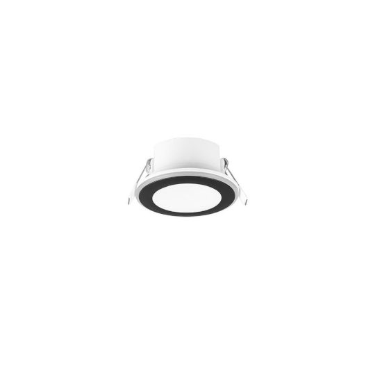 Faretto da incasso per cartongesso per cucina led 5w 3000k tripla accensione rotondo nero opaco