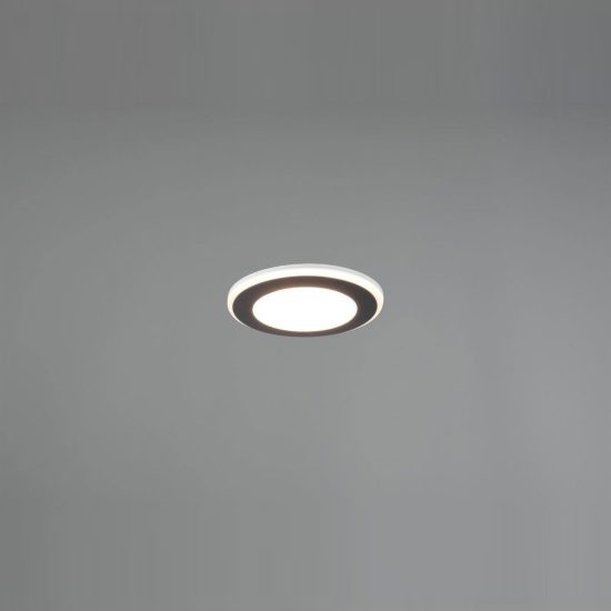 Faretto da incasso per cartongesso per cucina led 5w 3000k tripla accensione rotondo nero opaco