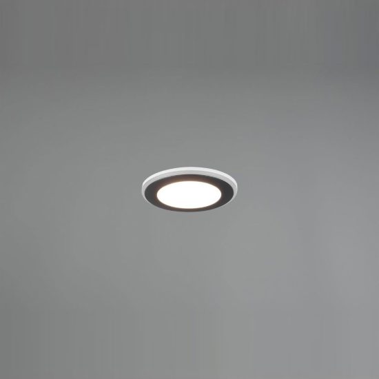 Faretto da incasso per cartongesso per cucina led 5w 3000k tripla accensione rotondo nero opaco