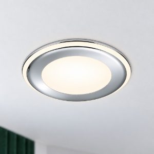 Faretto da incasso per cartongesso per soggiorno led 10w 3000k tripla accensione rotondo cromo