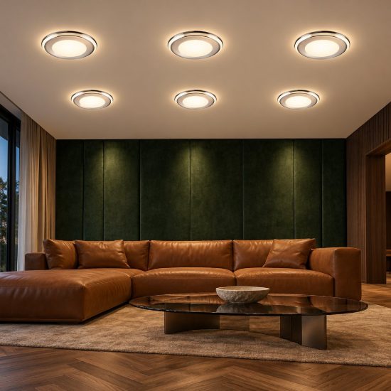 Faretto da incasso per cartongesso per soggiorno led 10w 3000k tripla accensione rotondo cromo