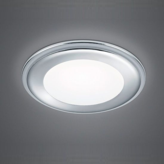 Faretto da incasso per cartongesso per soggiorno led 10w 3000k tripla accensione rotondo cromo