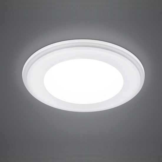 Faretto da incasso per cartongesso per salotto led 10w 3000k tripla accensione rotondo bianco opaco