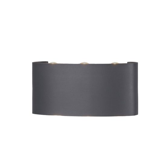 Appliqueper esterno led 6w 3000k ip54 17cm grigio scuro