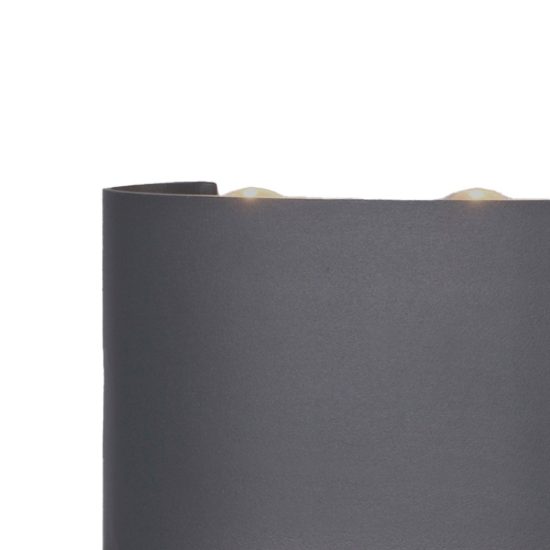 Appliqueper esterno led 6w 3000k ip54 17cm grigio scuro