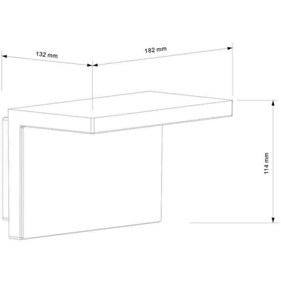 Applique per esterno led 13w 3000k ip65 grigio scuro effetto legno
