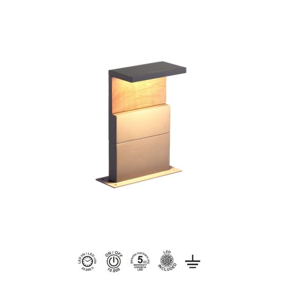 Lampioncino basso da esterno moderno led 13w 3000k ip65