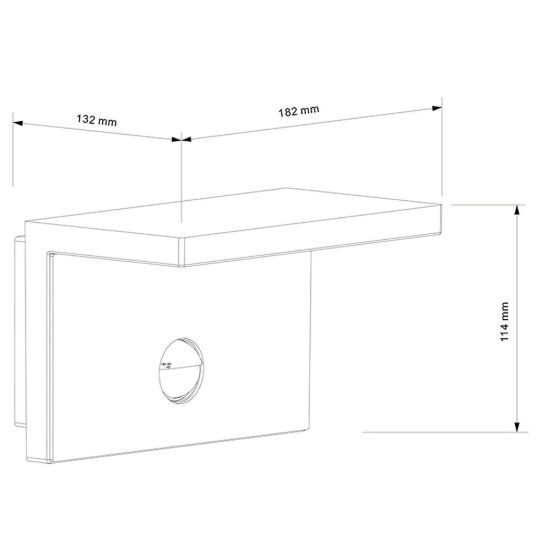 Applique da parete per esterno led 3000k ip54 con sensore di movimento