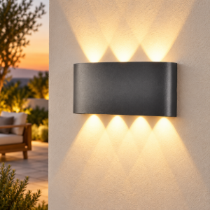 Applique da parete da esterno led 8w 3000k ip54 antracite