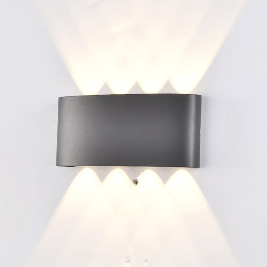 Applique da parete da esterno led 8w 3000k ip54 antracite