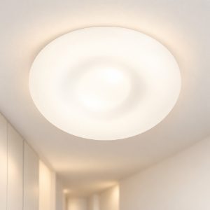 Ideal lux glory plafoniera 2 luci e27 40cm moderna bianca