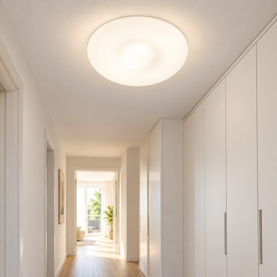 Ideal lux glory plafoniera 2 luci e27 40cm moderna bianca