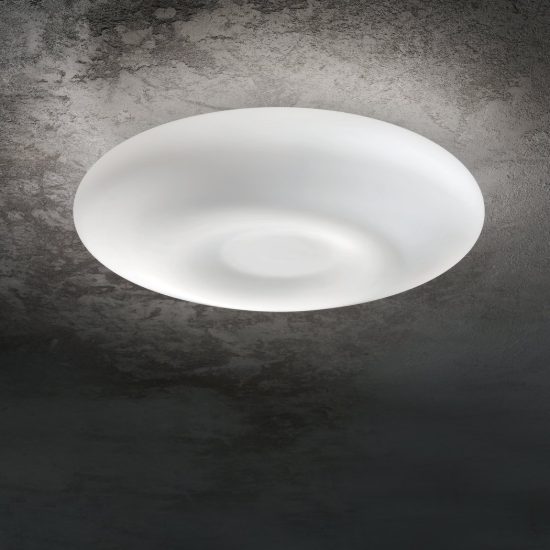 Ideal lux glory plafoniera 2 luci e27 40cm moderna bianca
