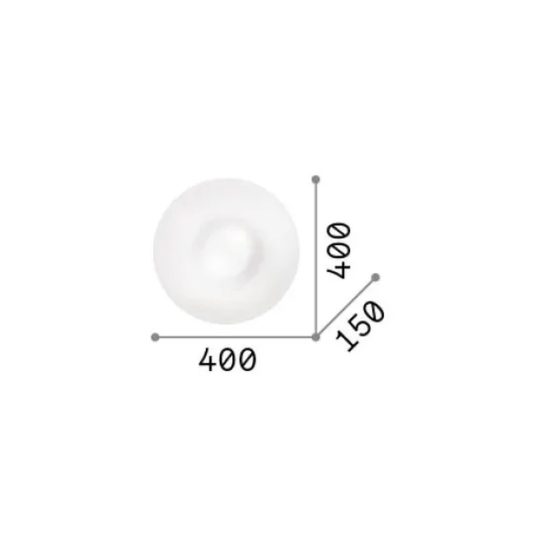 Ideal lux glory plafoniera 2 luci e27 40cm moderna bianca
